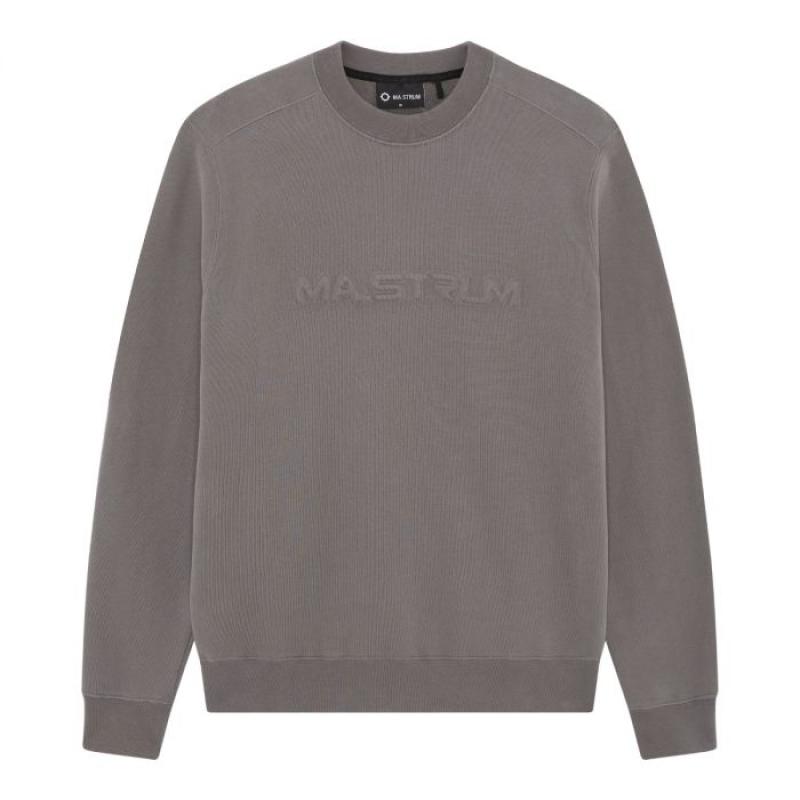 EMBOSSED LOGO CREW SWEAT Dark Slate