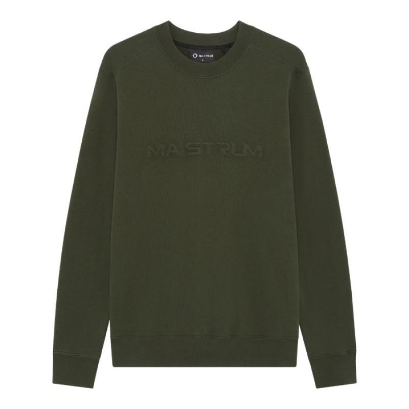 EMBOSSED LOGO CREW SWEAT Oil Slick