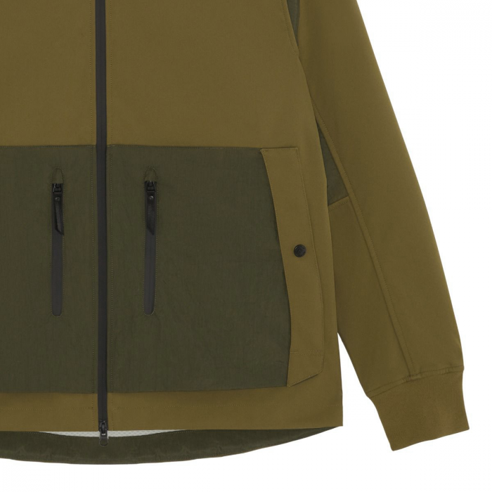 SOFTSHELL HOODED JACKET Aloe