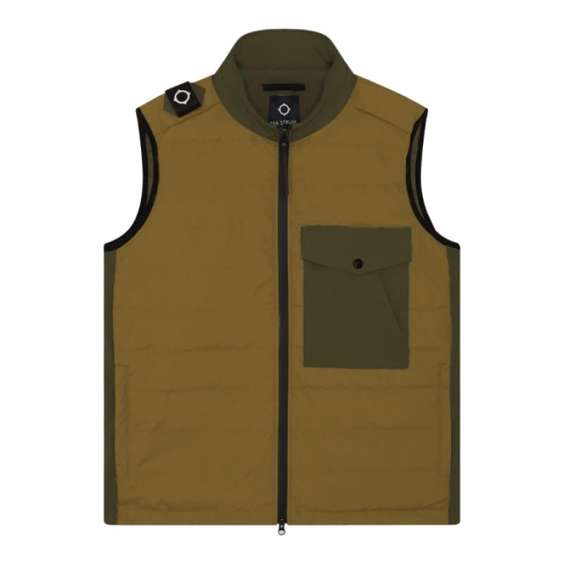 SOFTSHELL DOWN QUILT GILET Aloe