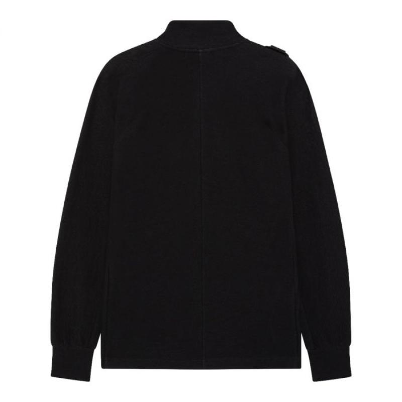 DFP FUNNEL NECK ZIP TOP Jet Black