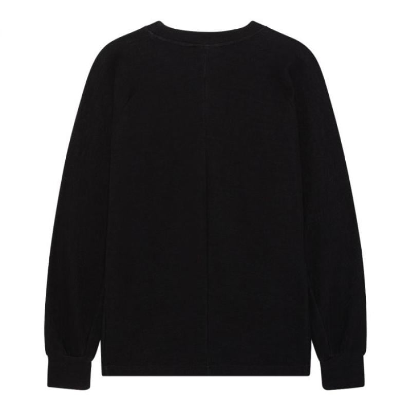 DFP PANEL SLEEVE CREW NECK Jet Black