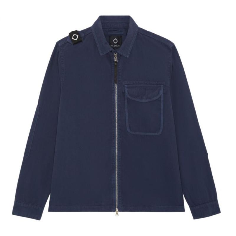 GD ZIP FRONT OVERSHIRT Ink Navy