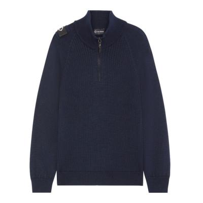 QUARTER ZIP KNIT Dark Navy