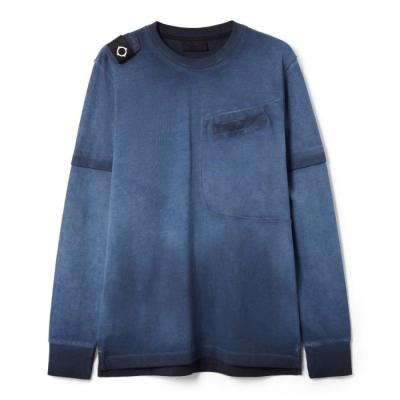 OIL WASH LS DOUBLE SLEEVE TEE SHIRT Ink Navy