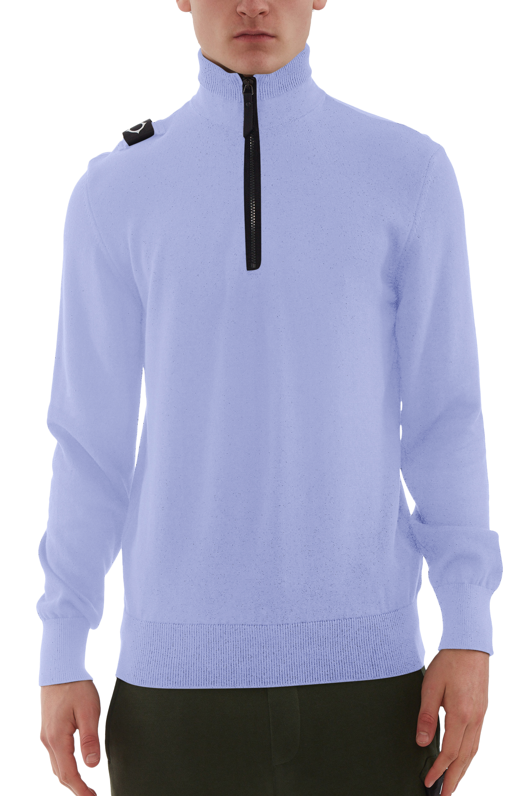 QUARTER ZIP KNIT Lavender