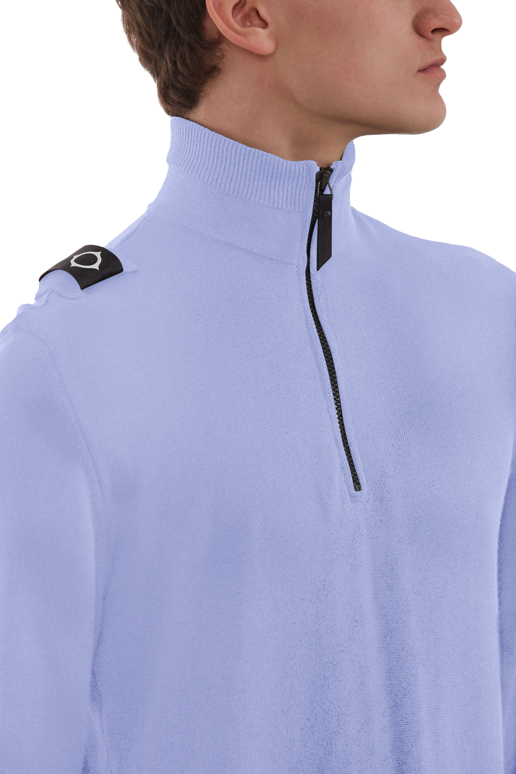 QUARTER ZIP KNIT Lavender