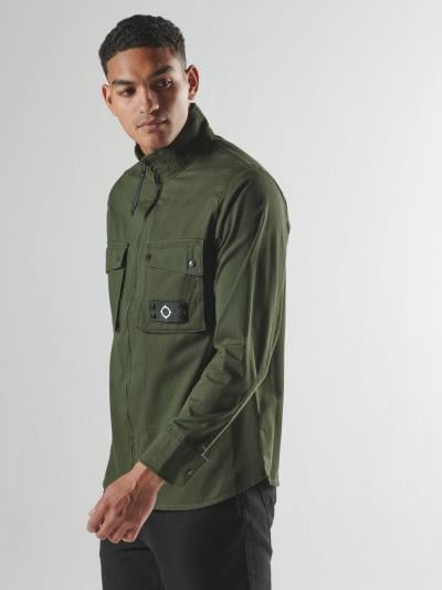 AERIAL FUNNEL NECK OVERSHIRT Oil Slick