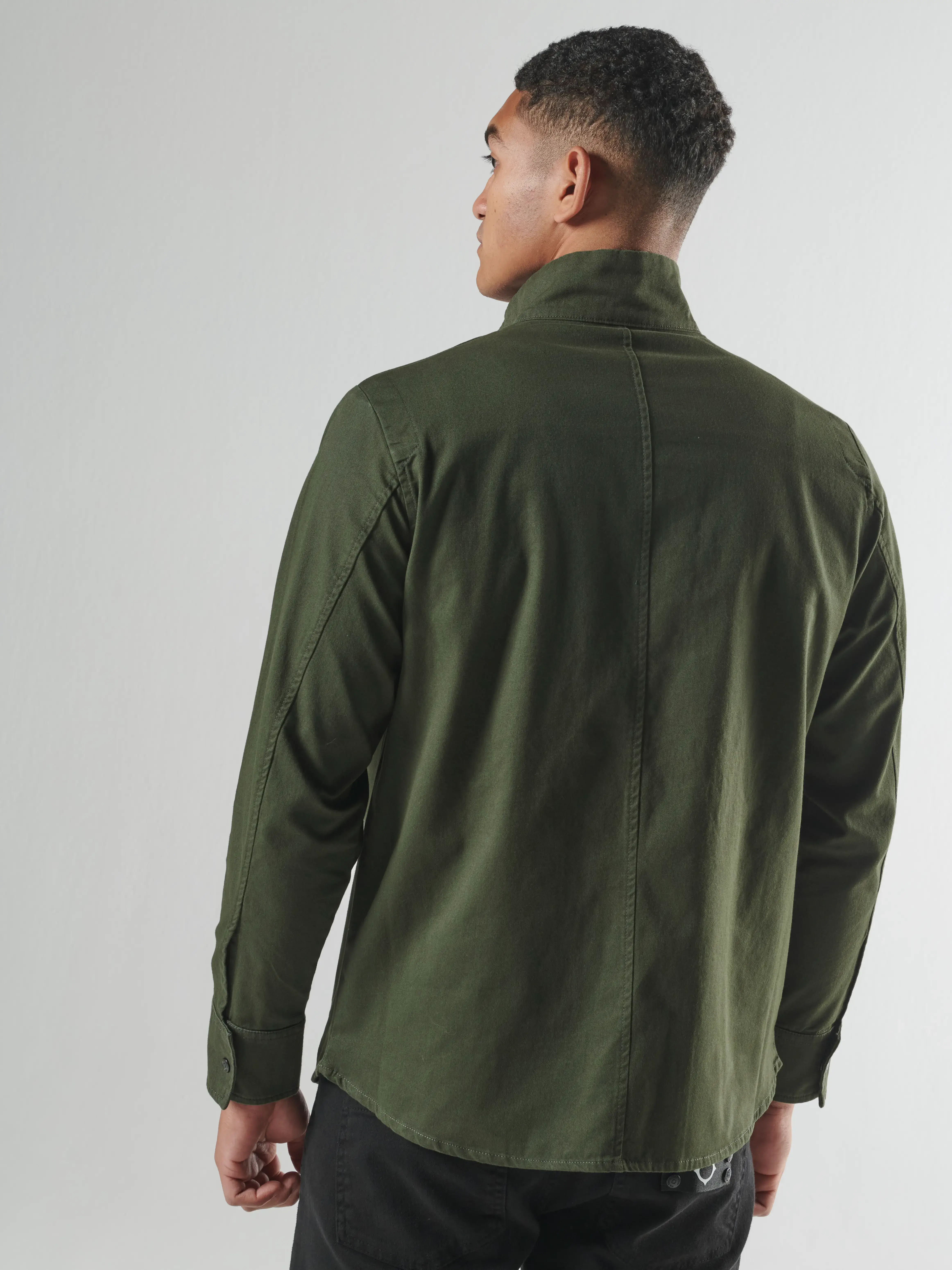 AERIAL FUNNEL NECK OVERSHIRT Oil Slick
