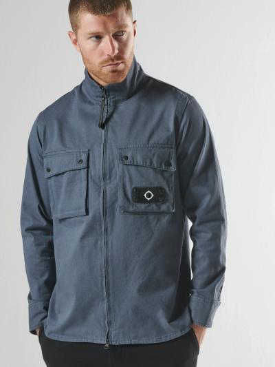 AERIAL FUNNEL NECK OVERSHIRT Ink Navy