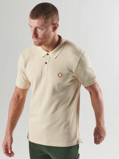 SS PIQUE POLO Burnt Cream