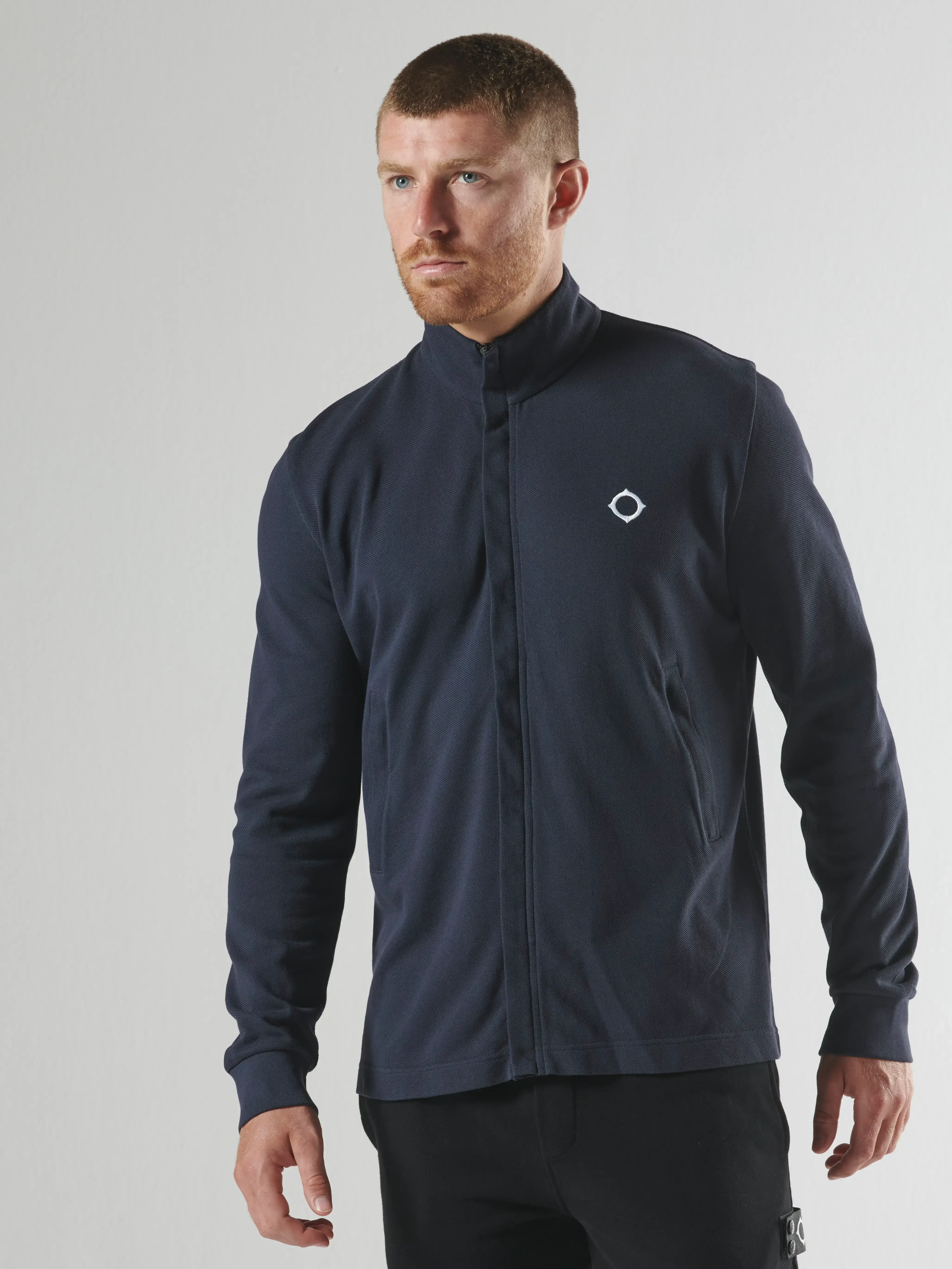 PIQUE FULL ZIP Ink Navy