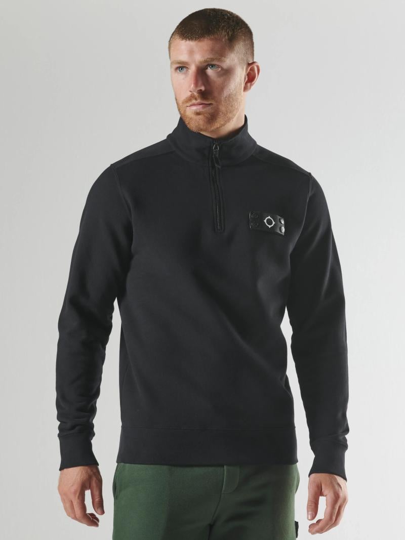 NEO QUARTER ZIP SWEAT Jet Black