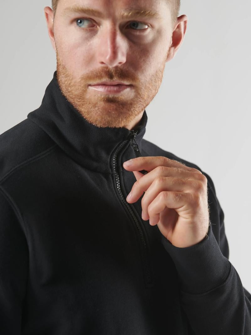 NEO QUARTER ZIP SWEAT Jet Black