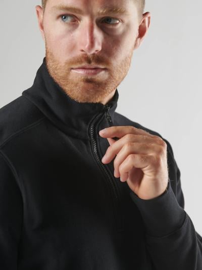 NEO QUARTER ZIP SWEAT Jet Black