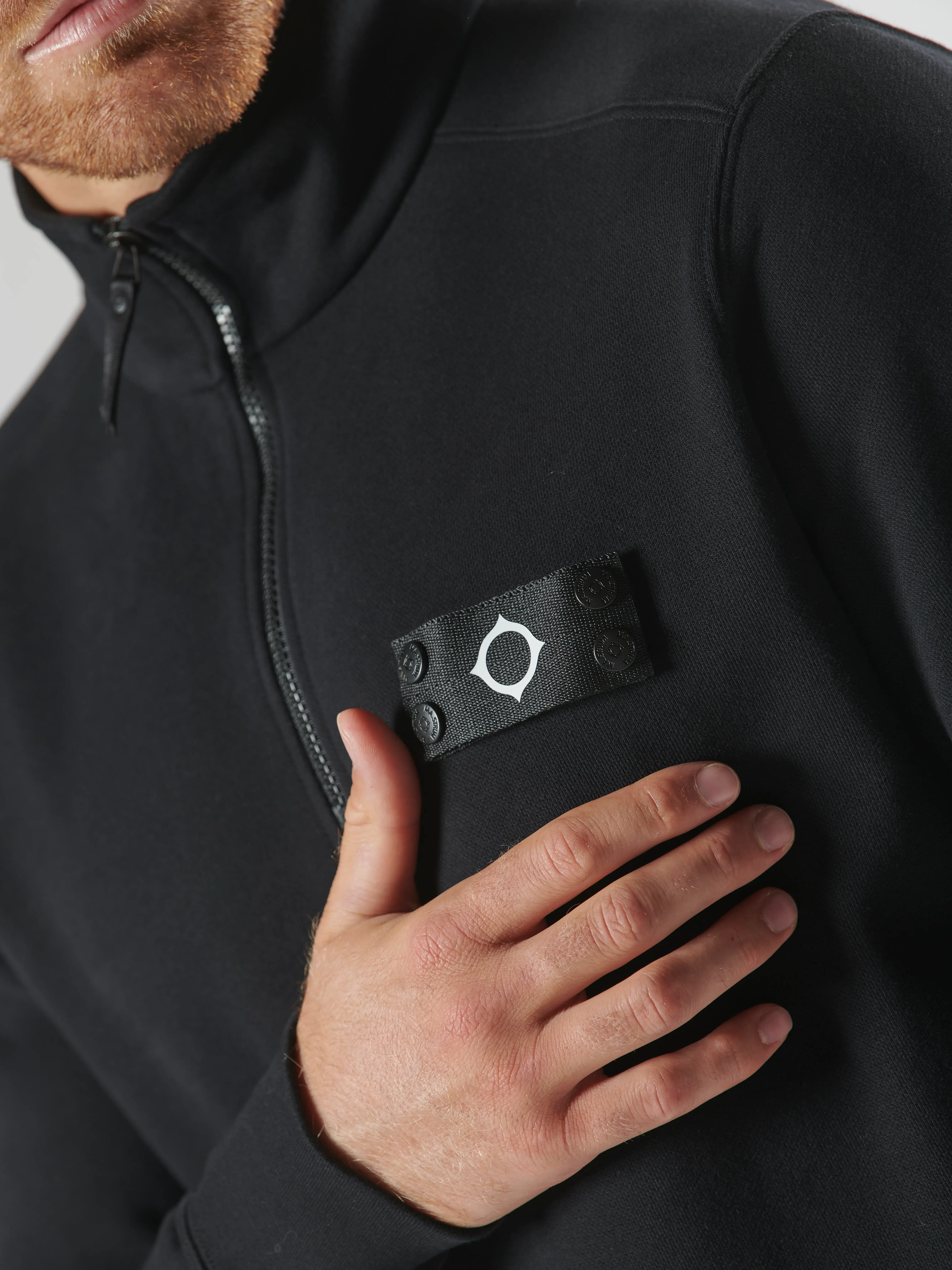 NEO QUARTER ZIP SWEAT Jet Black