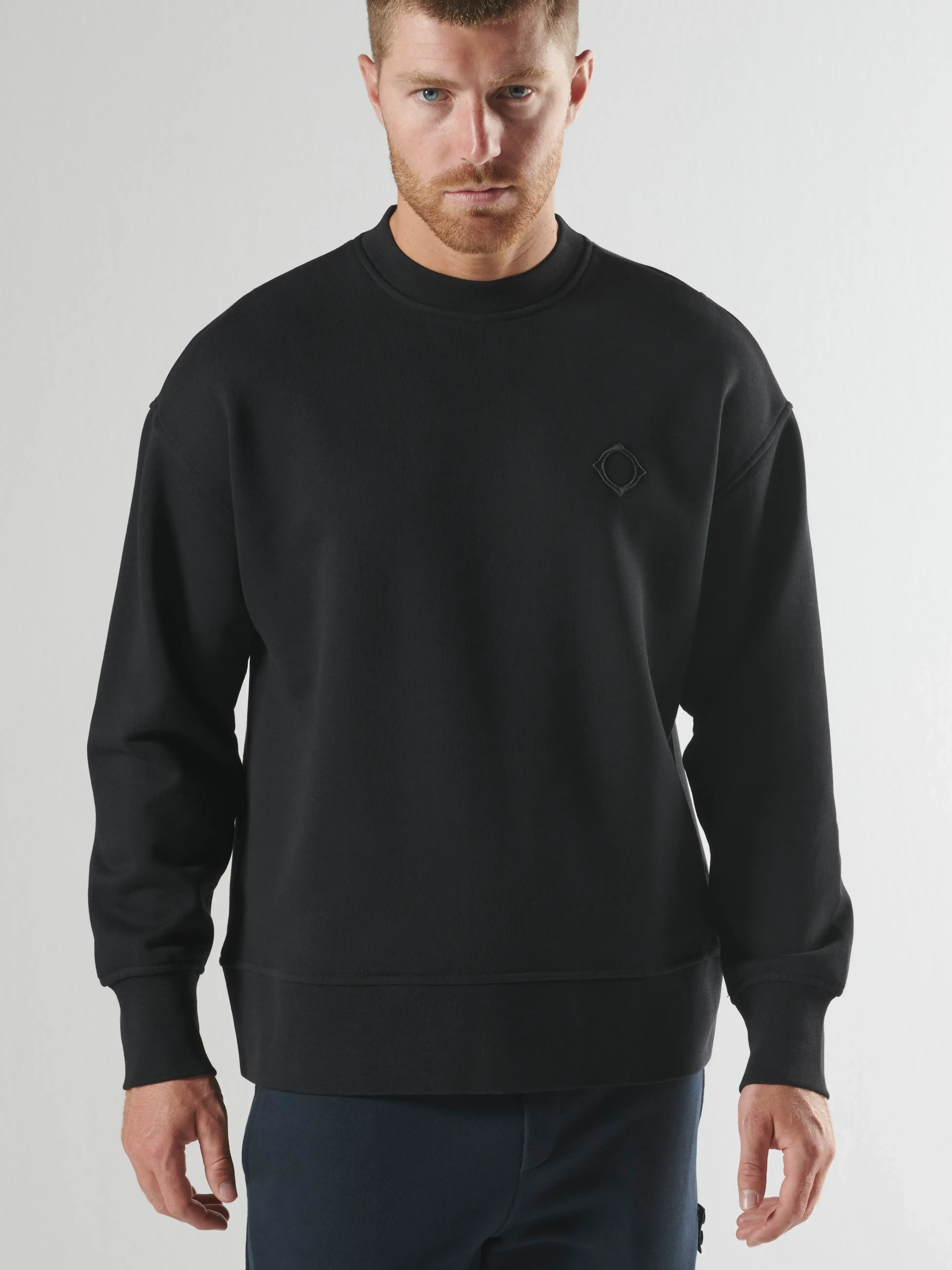 ALTIMUS BOX FIT CREW SWEAT Jet Black