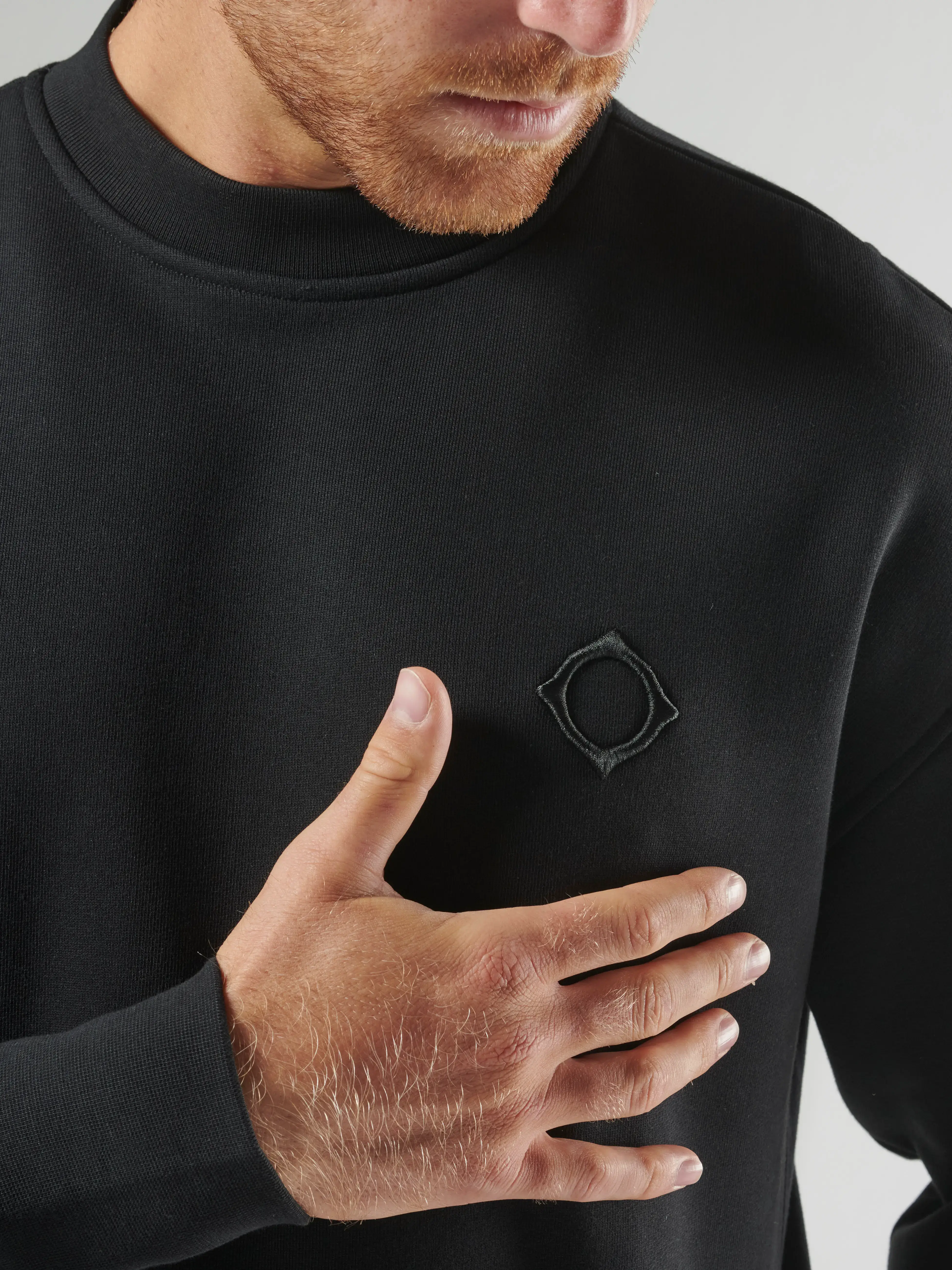 ALTIMUS BOX FIT CREW SWEAT Jet Black