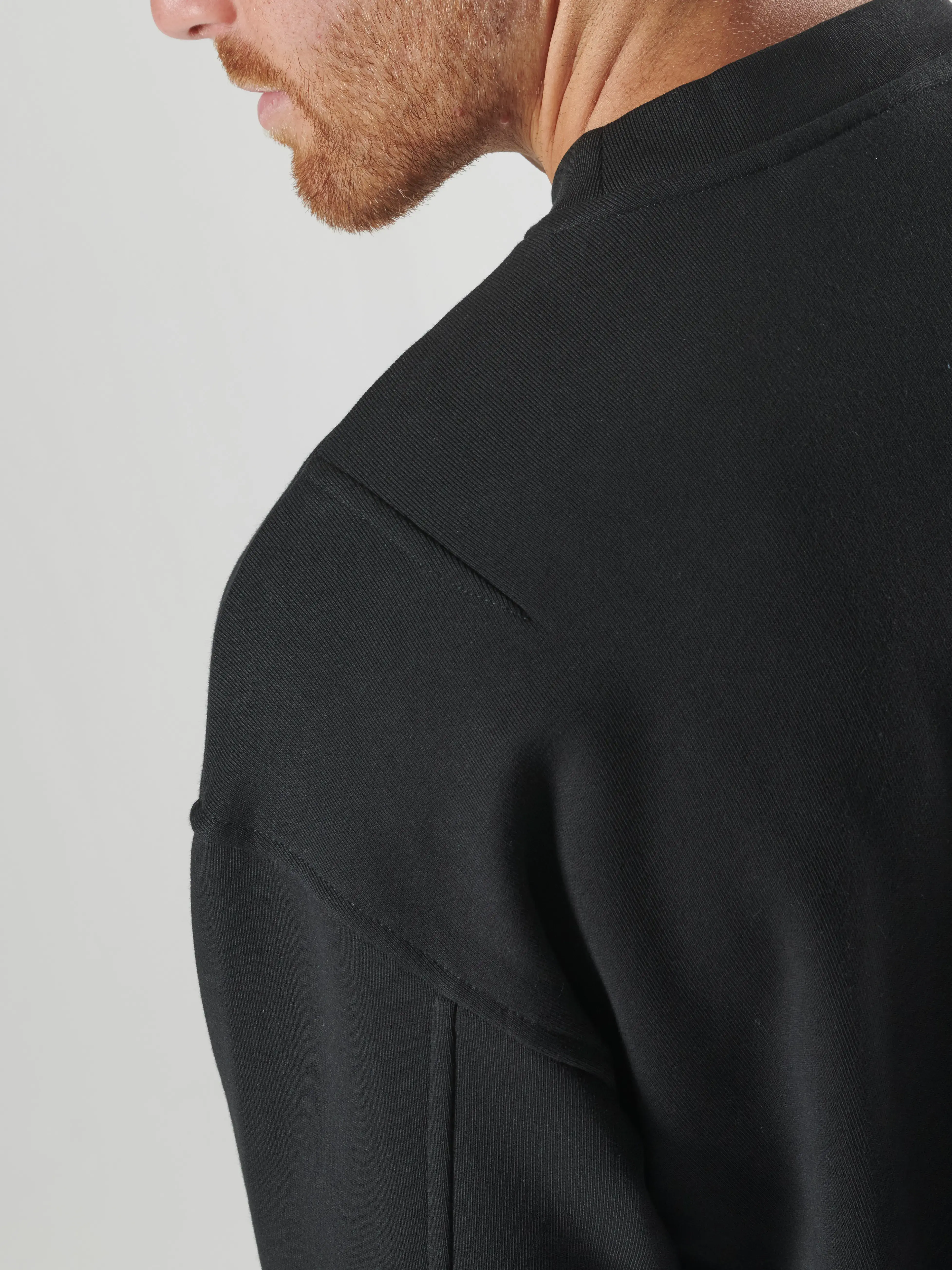 ALTIMUS BOX FIT CREW SWEAT Jet Black