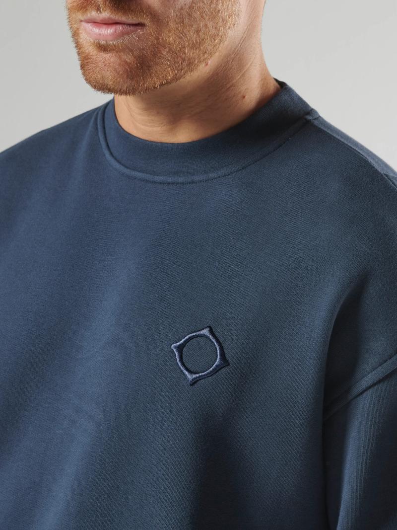 ALTIMUS BOX FIT CREW SWEAT Ink Navy