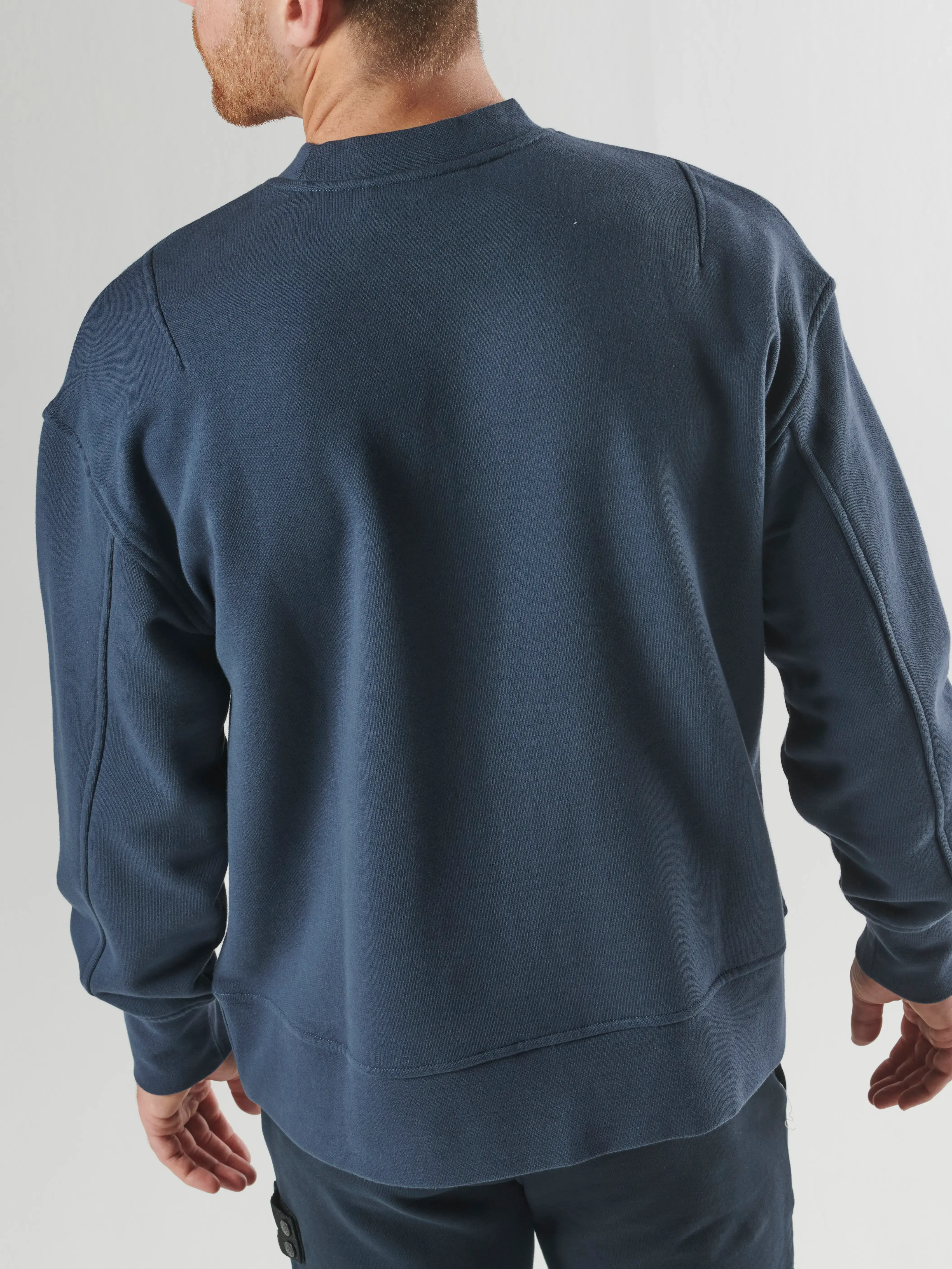 ALTIMUS BOX FIT CREW SWEAT Ink Navy