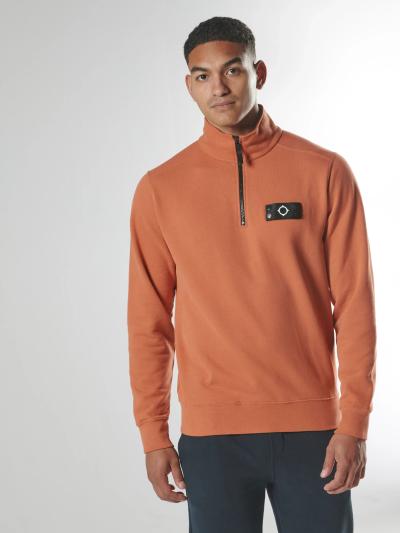 NEO QUARTER ZIP SWEAT Rust