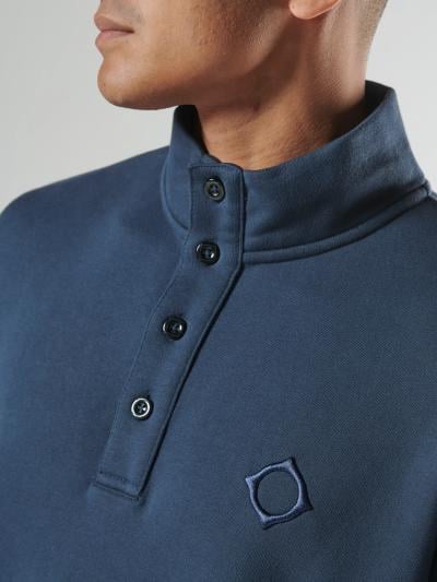 STRIA FUNNEL BOX SWEAT Ink Navy