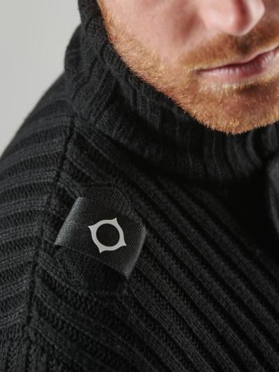 GLAZE FULL ZIP KNIT Jet Black