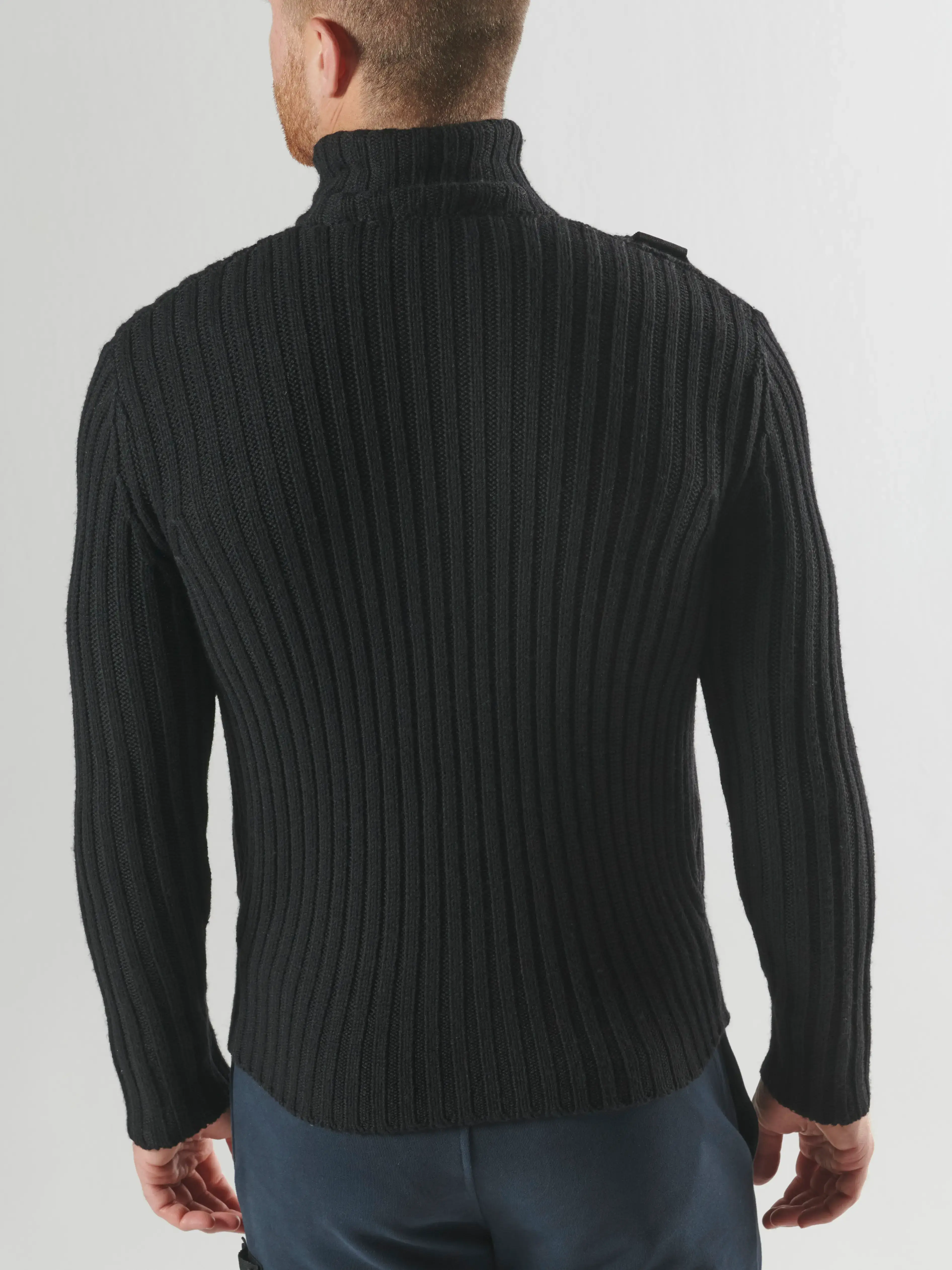 GLAZE FULL ZIP KNIT Jet Black