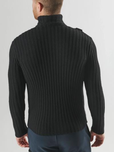 GLAZE FULL ZIP KNIT Jet Black