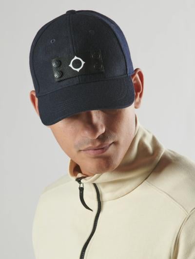 MA.STRUM WOOL BADGE CAP Ink Navy