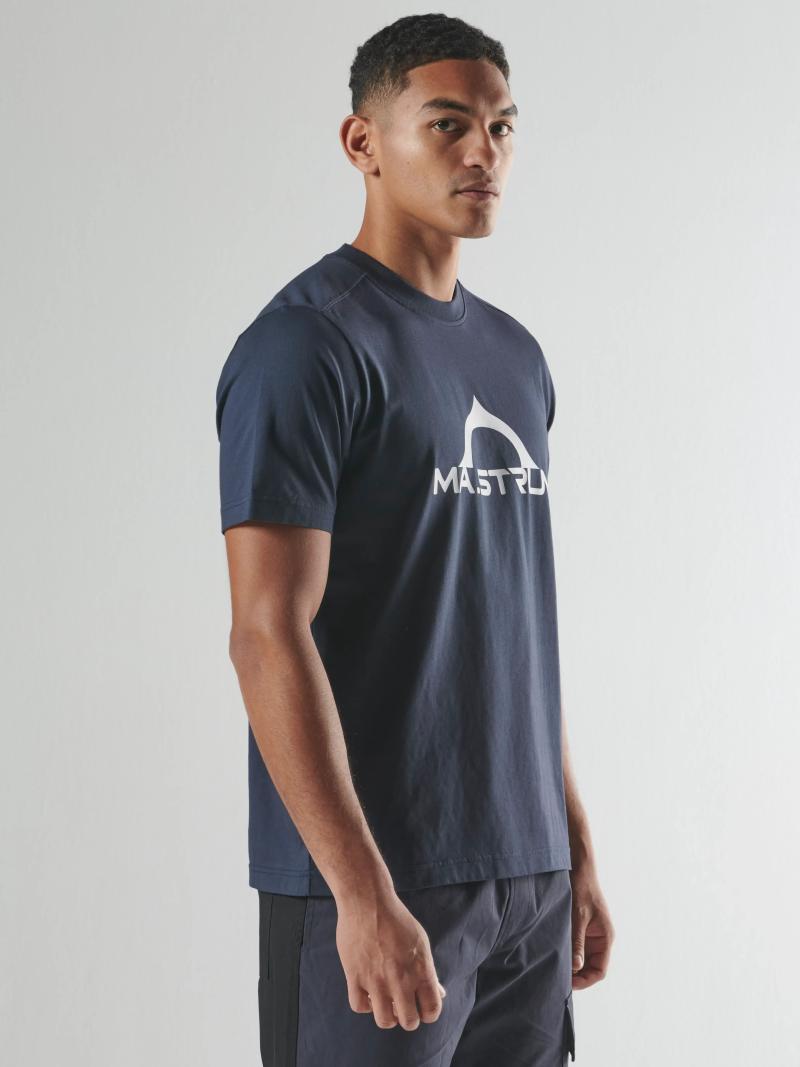 BORA HALF COMPASS PRINT TEE Ink Navy