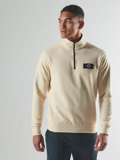 NEO QUARTER ZIP SWEAT Burnt Cream