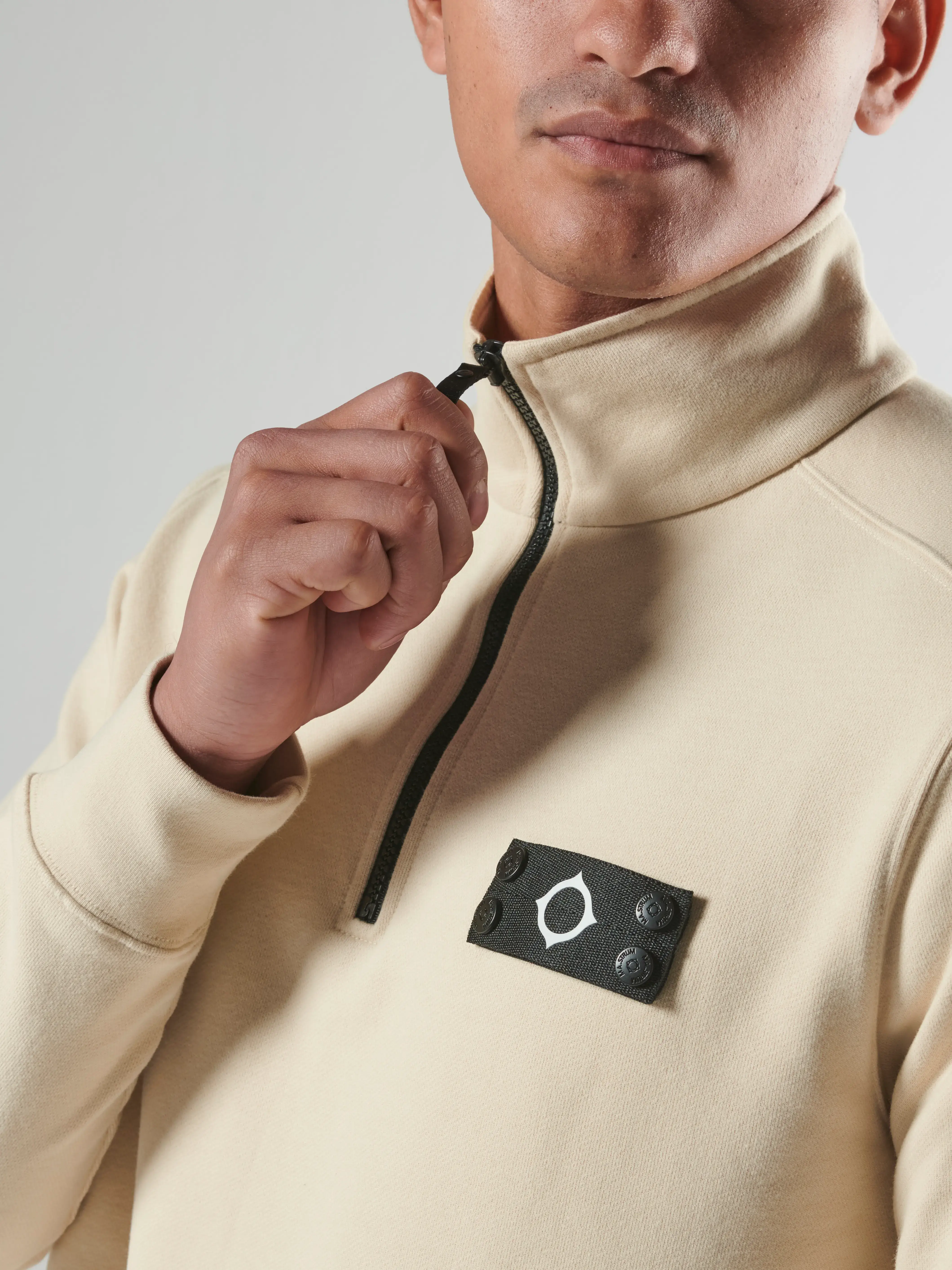 NEO QUARTER ZIP SWEAT Burnt Cream