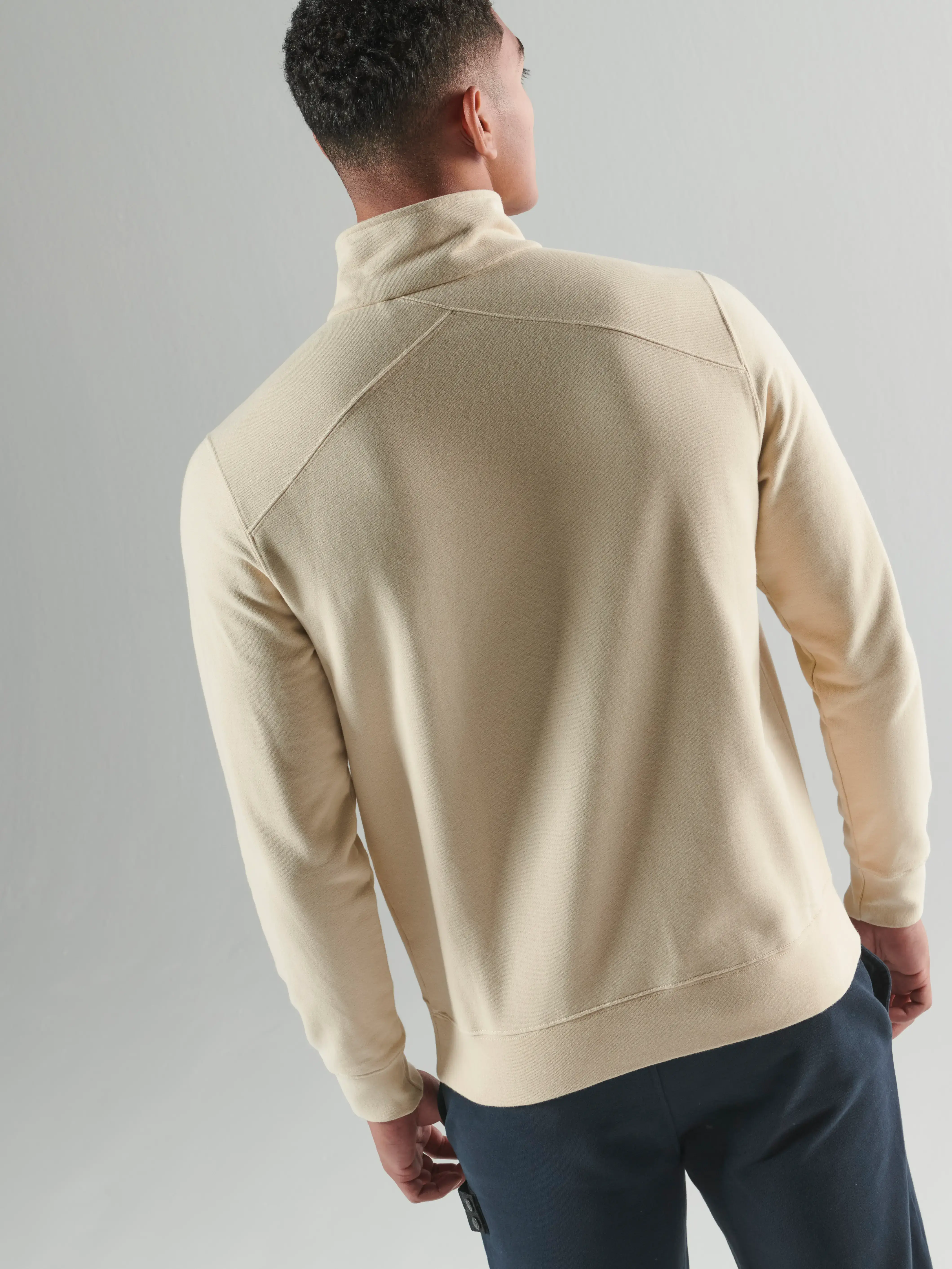 NEO QUARTER ZIP SWEAT Burnt Cream