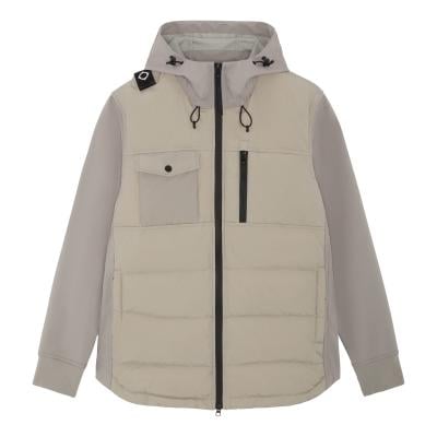 SOFTSHELL DOWN QUILT HOODED JACKET Quicksilver