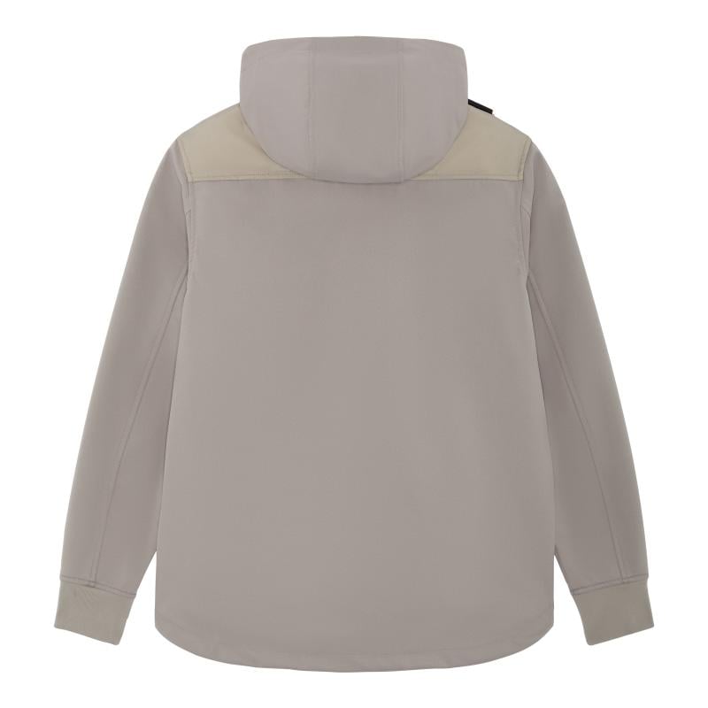 SOFTSHELL DOWN QUILT HOODED JACKET Quicksilver