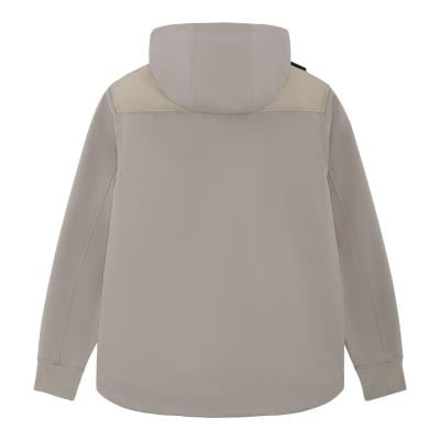 SOFTSHELL DOWN QUILT HOODED JACKET Quicksilver