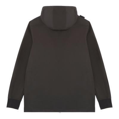 SOFTSHELL DOWN QUILT HOODED JACKET Jet Black