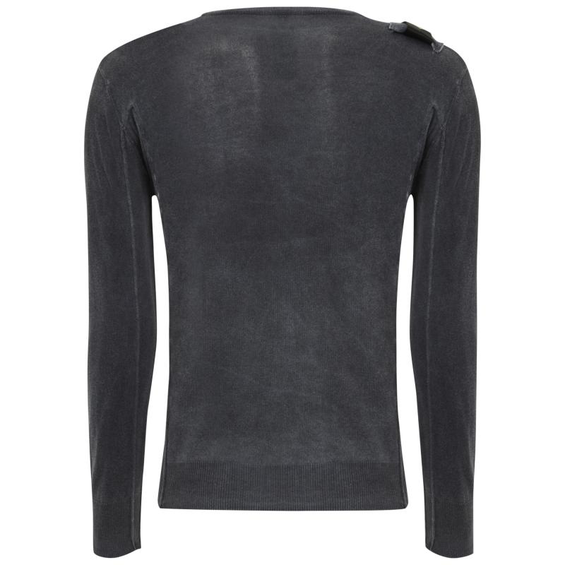 Ofb-1 Button Front Sweater ITS MIDNIGHT