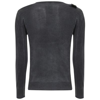 Ofb-1 Button Front Sweater ITS MIDNIGHT