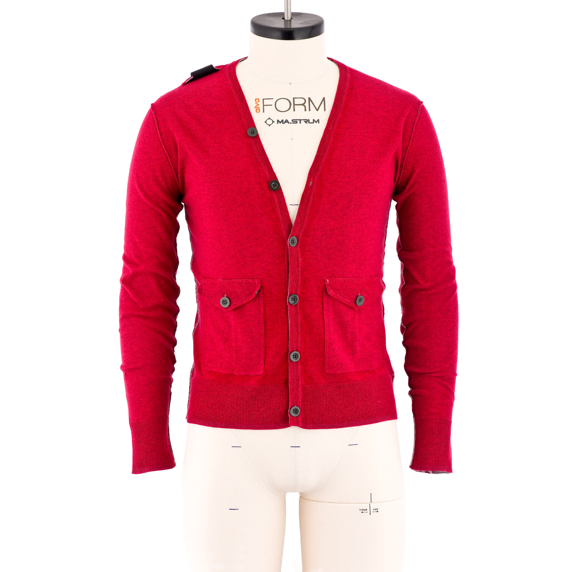 Ofb-1 Button Front Sweater MISSION ORANGE