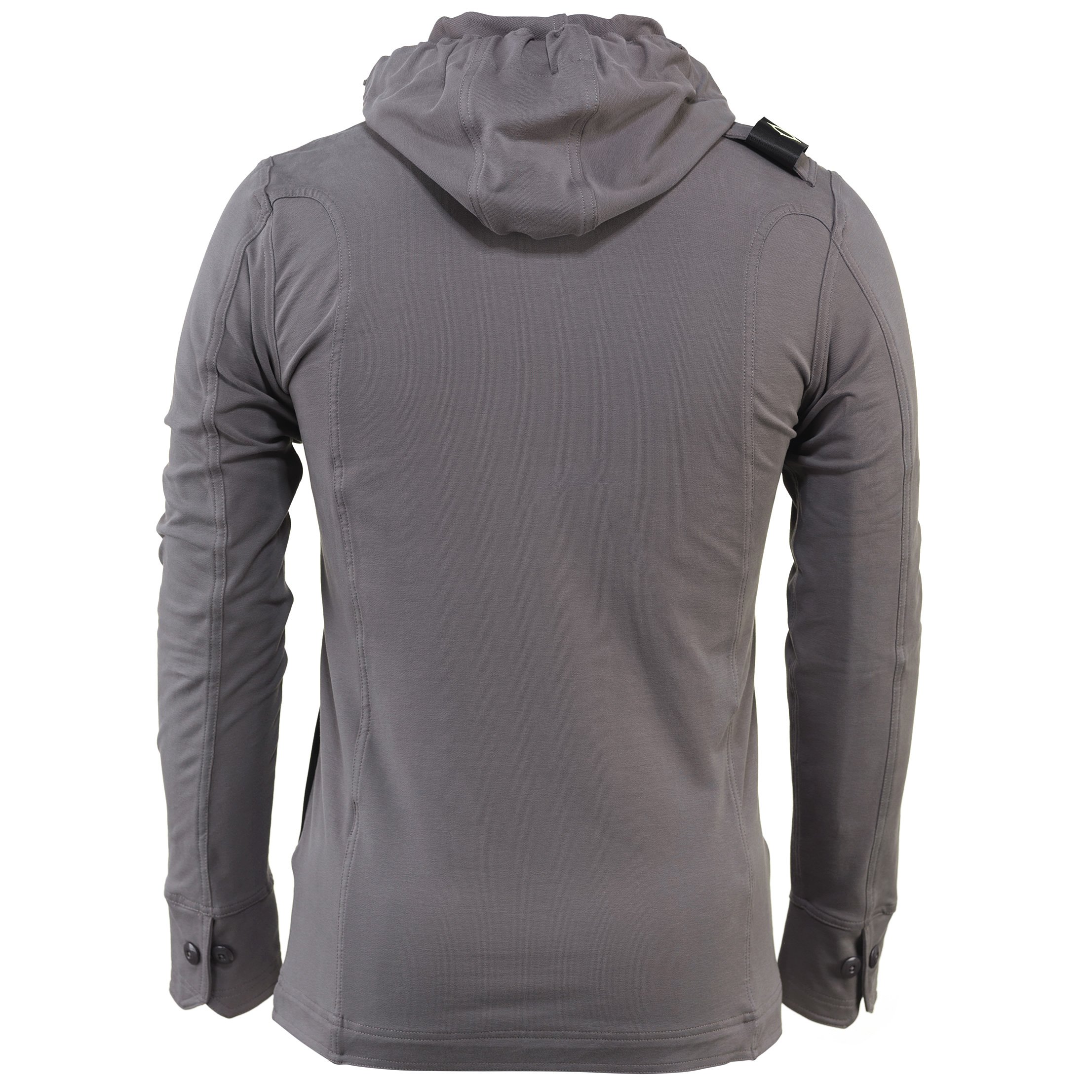 Button Front Mid-Weight Fleece FREIGHT GREY