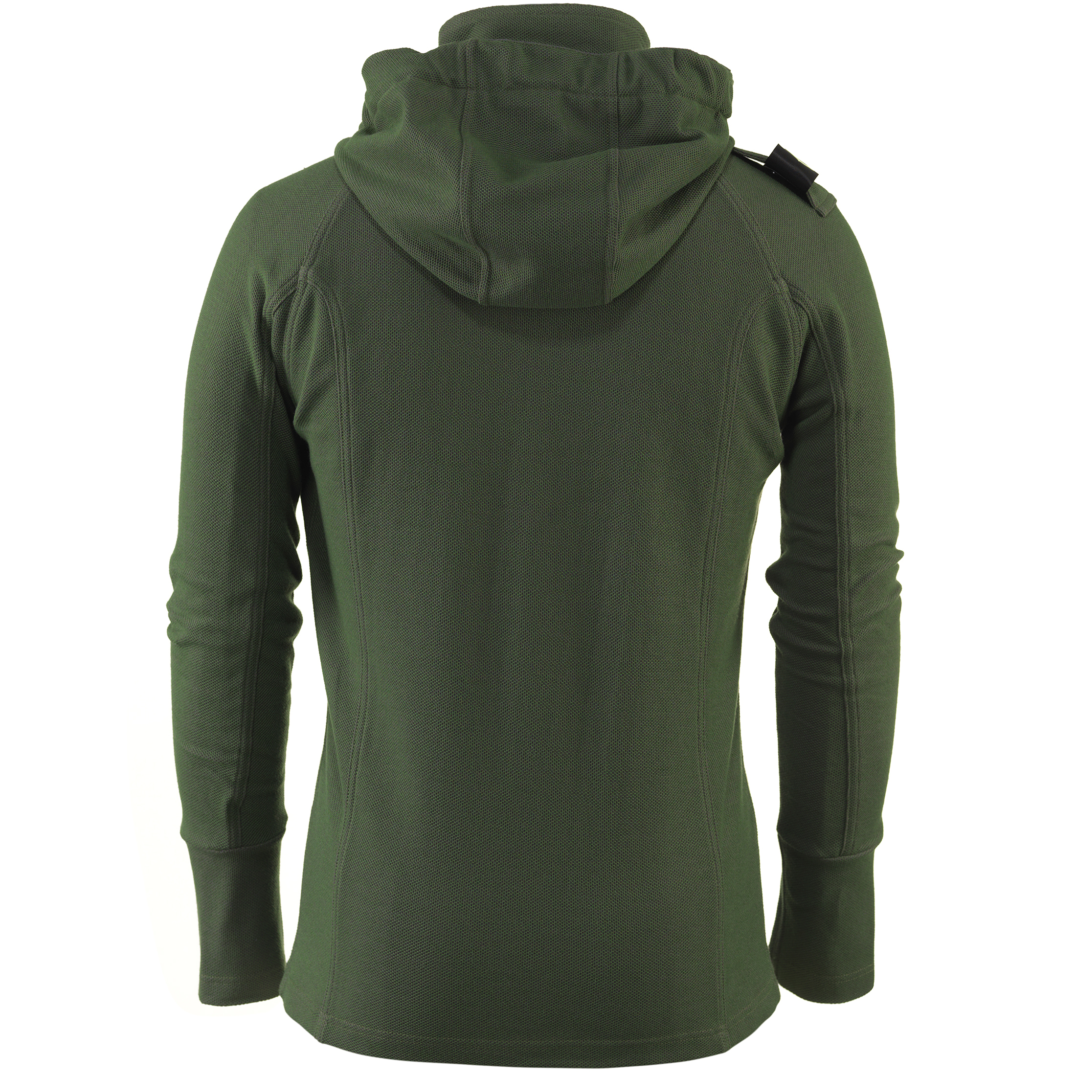 Hooded Zip Front Pique BITTER GREEN