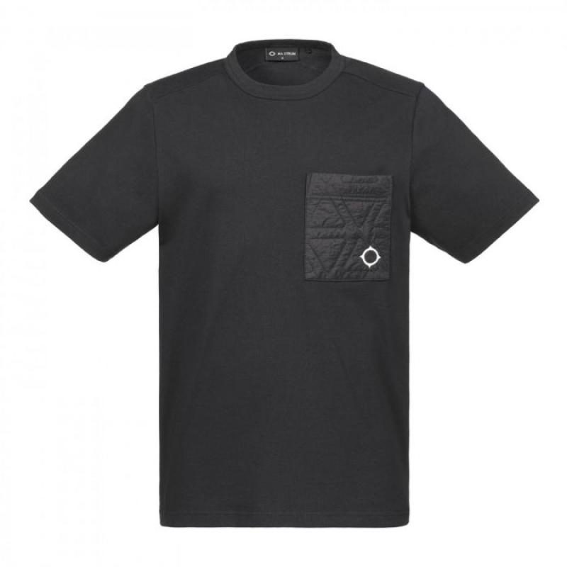 SS QUILT POCKET TEE Jet Black