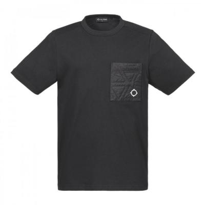 SS QUILT POCKET TEE Jet Black