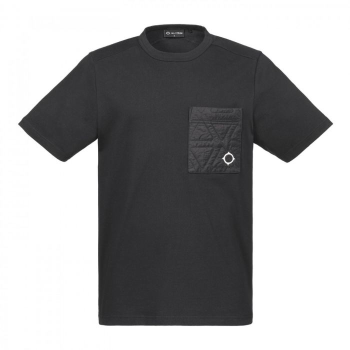 SS QUILT POCKET TEE Jet Black