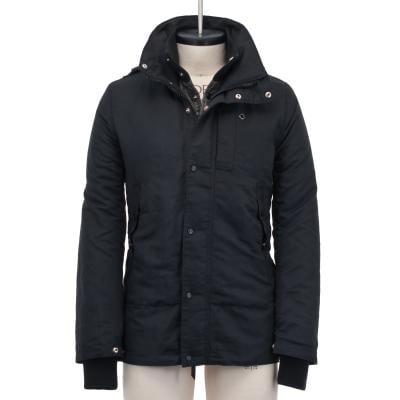 Cross-Dyed Oxford Thigh Length Coat MIDNIGHT 2 TONE