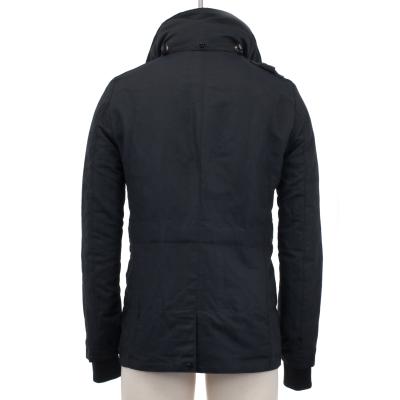 Cross-Dyed Oxford Thigh Length Coat MIDNIGHT 2 TONE