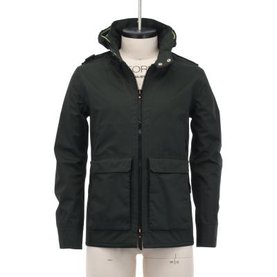 Three Layer Cotton Sateen Camp Jacket PLASMA BLACK